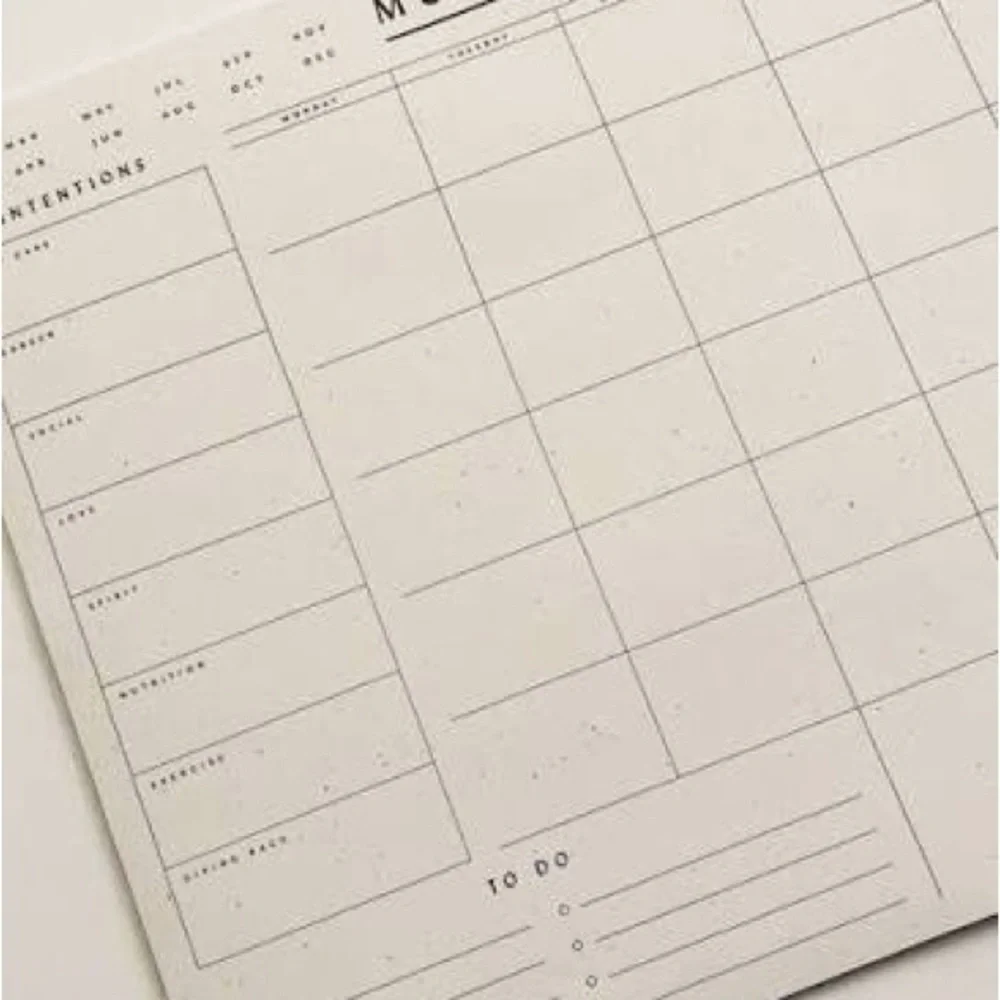 West Elm x Wilde House Cream Monthly List Calendar & Planner Pad